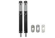 Zamki i wkładki - Rygiel drzwiowy nawierzchniowy WN kolor czarny (góra i dół) - miniaturka - grafika 1