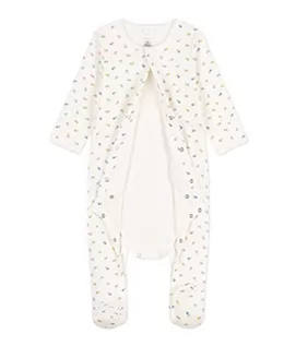 Śpiochy dla niemowląt - Petit Bateau Bodyjama Bawełna Kwiaty 0 miesięcy, Biały Marshmallow/Multico, 0 miesi?cy - grafika 1