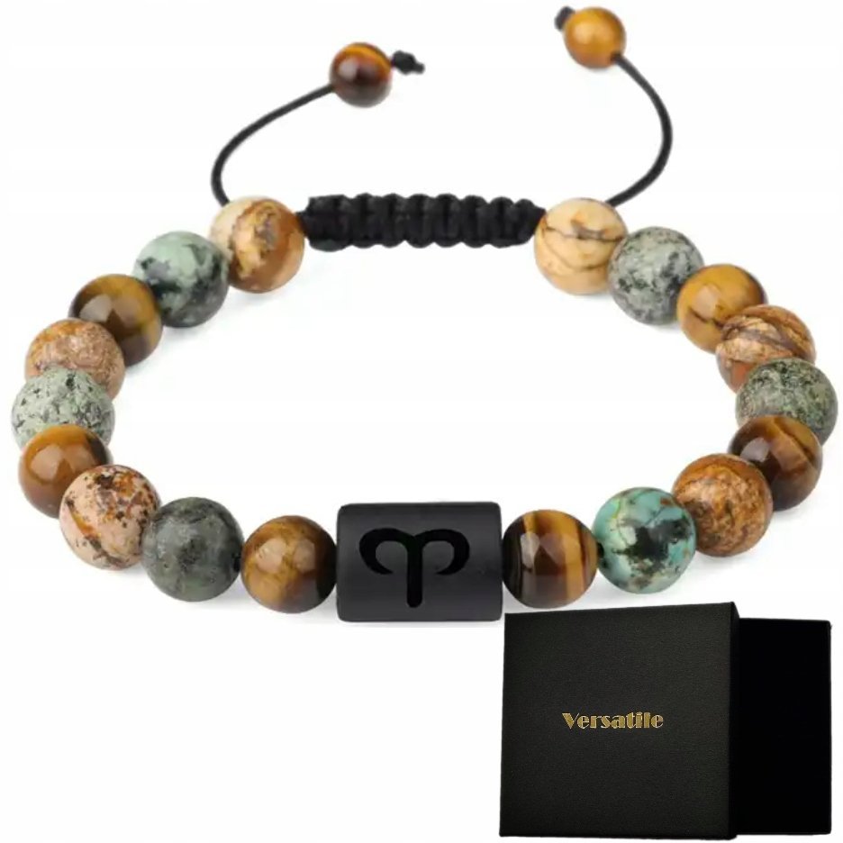 Bransoletka uniseks, znak zodiaku BARAN, regulowana 17-24cm, Versatile
