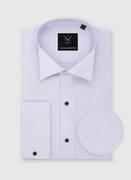 Koszule męskie - Elegancka jasnofioletowa koszula męska - miniaturka - grafika 1