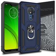 Etui i futerały do telefonów - Exoguard Armor Ring + Szkło - Moto G7 Power - Blue - miniaturka - grafika 1