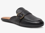 Klapki i japonki damskie - GEOX KLAPKI DAMSKIE ELEGANCKIE MULE SKÓRZANE CZARNE 35 Ż9B - miniaturka - grafika 1