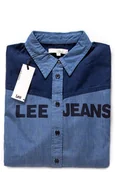 Koszule męskie - Lee Top Blocking Shirt Frost Blue L45Kbimj-S - miniaturka - grafika 1