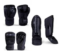 Pozostałe akcesoria do sportów walki - Zestaw Do MMA Ground Game Stripe Black Rękawice Bokserskie Sparingowe Ochraniacze Piszczeli - miniaturka - grafika 1