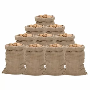 vidaXL Worki jutowe, 10 szt., 60x105 cm, 100% juta, 340 g/m² - Plecaki - miniaturka - grafika 1