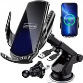 Uchwyty samochodowe do telefonów - Zenwire Uchwyt na Telefon do Samochodu z Ładowarką Indukcyjną Szyba Kratka Kokpit Zenwire W30 - miniaturka - grafika 1