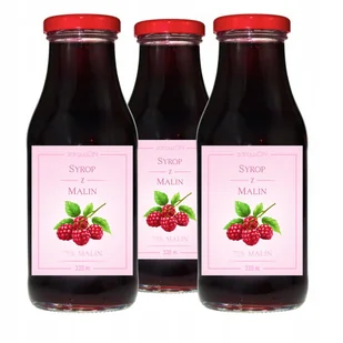 SYROP MALINOWY SYROP Z MALIN DO HERBATY DESERÓW SMACZNY Z ROZTOCZA 330 ML - Syropy i koncentraty owocowe - miniaturka - grafika 1