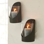 Świeczniki - Świecznik, zestaw 2 szt. Paillon - miniaturka - grafika 1