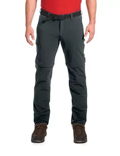 Maier Sports spodnie funkcjonalne T-Zipp-off Tajo z 90% PA, 10% EL, w 26 rozmiarach, z paskiem, bielastyczne, szybkoschnące i odporne na działanie wody, szary, 24 (krótkie) 133003_949_24 - Spodnie męskie - miniaturka - grafika 1