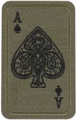 Odzież taktyczna i umundurowanie - Naszywka M-Tac Ace Of Spades - Ranger Green (51324023) - miniaturka - grafika 1