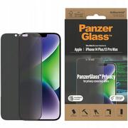 Szkła hartowane na telefon - PanzerGlass Apple iPhone 14 Plus 13 Pro Max UWF Privacy AB w. Applicator - miniaturka - grafika 1