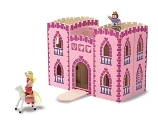 Melissa&Doug Melissa &amp Doug Zamek z figurkami różowy księżniczka 000772137089 - Figurki dla dzieci - miniaturka - grafika 1
