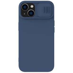 Do iPhone 14 NILLKIN CamShield Etui na telefon z płynnego silikonu Niebieski - Etui i futerały do telefonów - miniaturka - grafika 1