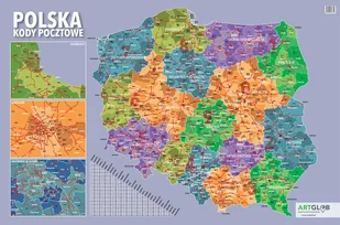 Podkładka na biurko Polska kody pocztowe ArtGlob - Atlasy i mapy - miniaturka - grafika 1