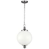 Lampy sufitowe - Elstead Lighting LAMPA wisząca FE/PARKMAN/PL PN FEISS metalowa OPRAWA Zwis kula nikiel po - miniaturka - grafika 1