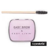 Kosmetyki do stylizacji włosów - Easy Livin Easy Livin Easy Brow Naturalne mydełko do stylizacji brwi 24 g + Szczoteczka 1 szt - miniaturka - grafika 1