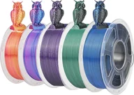 Filamenty i akcesoria do drukarek 3D - Filament do drukarek 3D JAYO Rainbow, opcje dwukolorowe, średnica 1,75 mm, SILKDC Mix-5 5 rolek - miniaturka - grafika 1