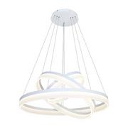 Lampy sufitowe - Milagro LAMPA wisząca RING 3 408 metalowa OPRAWA zwis okręgi biała - miniaturka - grafika 1