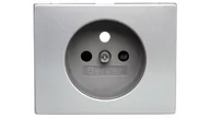 Gniazdka elektryczne - Hager Polo K.5 Płytka czołowa gniazda zu aluminium 3965757003 3965757003 - miniaturka - grafika 1