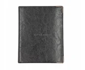 Dyplomy i okładki - Okałdka na DOKUMENTY skóra OKUTA 3 segmenty - miniaturka - grafika 1