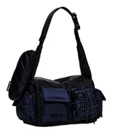 Torebki damskie - Desigual Women's Accessories Nylon Across Body Bag, niebieska, niebieski - miniaturka - grafika 1
