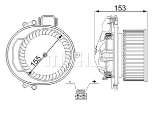 Wentylator wewnętrzny Mahle AB 257 000S - Akcesoria do klimatyzacji i ogrzewania - miniaturka - grafika 1
