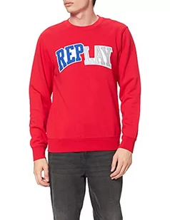 Replay Bluza męska, 919 Red, S - Bluzy męskie - miniaturka - grafika 1