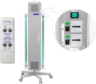 Ultra-viol Sp.j NBVE-110/110PL RC 2-funkcyjna lampa bakteriobójcza przepływowa mobilna z pilotem i licznikami NBVE-110/110PL RC - Urządzenia medyczne - miniaturka - grafika 1