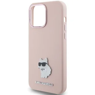 Etui Karl Lagerfeld KLHCP15XSMHCNPP Apple iPhone 15 Pro Max Silicone Choupette Metal Pin różowy/pink - Etui i futerały do telefonów - miniaturka - grafika 7