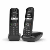 Telefony stacjonarne - Telefon Bezprzewodowy Gigaset AS690 Duo Czarny (Odnowione B) - miniaturka - grafika 1