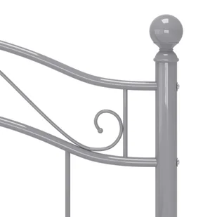 Lumarko Rama łóżka, szara, metalowa, 90x200 cm - Łóżka - miniaturka - grafika 7