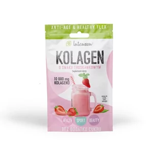 INTENSON Kolagen o Smaku Truskawkowym w Proszku do Picia 11g - - Suplementy naturalne - miniaturka - grafika 1