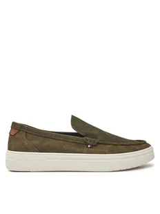 Tommy Hilfiger Mokasyny FM0FM05354 Zielony - Mokasyny męskie - miniaturka - grafika 1
