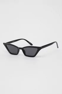Okulary przeciwsłoneczne - Pieces okulary przeciwsłoneczne damskie kolor czarny - grafika 1