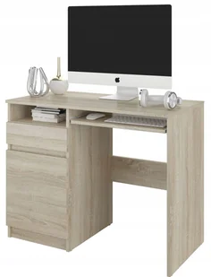 Meble biurko komputerowe stolik 96cm sonoma N35L - Biurka dla dzieci - miniaturka - grafika 1