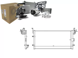 NISSENS CHŁODNICA KLIMATYZACJI 94447 HYUNDAI SONATA 98 94447 - Chłodnice - miniaturka - grafika 1