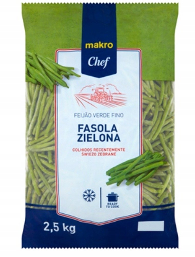 Fasolka szparagowa zielona cała mrożona 2,5 kg
