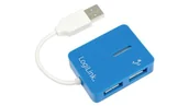 Huby USB - UA0136 Hub USB, USB A gniazdo x4, USB A wtyk, USB 2.0, PnP, niebieski - miniaturka - grafika 1