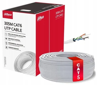 Kabel Sieciowy Skrętka Kat.5e 100% Miedź Dahua - 50m - Kable miedziane - miniaturka - grafika 1