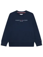 Bluzy dla chłopców - Tommy Hilfiger Bluza Essential Sweatshirt KS0KS00212 Granatowy Regular Fit - miniaturka - grafika 1