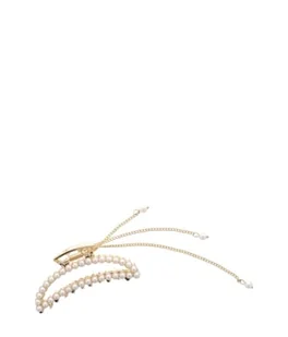 Solida Haarklammer Perlenapplikation, gold Klamry do włosów 1 szt. - Ozdoby do włosów - miniaturka - grafika 1