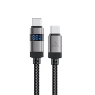 Kable USB - Kabel przewód USB-C - USB-C z wyświetlaczem 480Mb/s 66W 1.2m - czarny ACEFAST - miniaturka - grafika 1