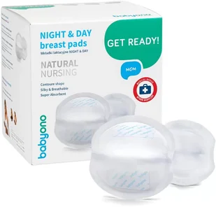Babyono Wkładki Laktacyjne Natural Nursing Night & Day Dzień Noc Białe - Akcesoria do karmienia - miniaturka - grafika 1