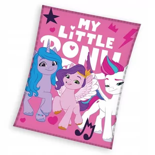 KOC CORAL MY LITTLE PONY 130x170 cm KUCYKI - Koce i narzuty dla dzieci - miniaturka - grafika 1