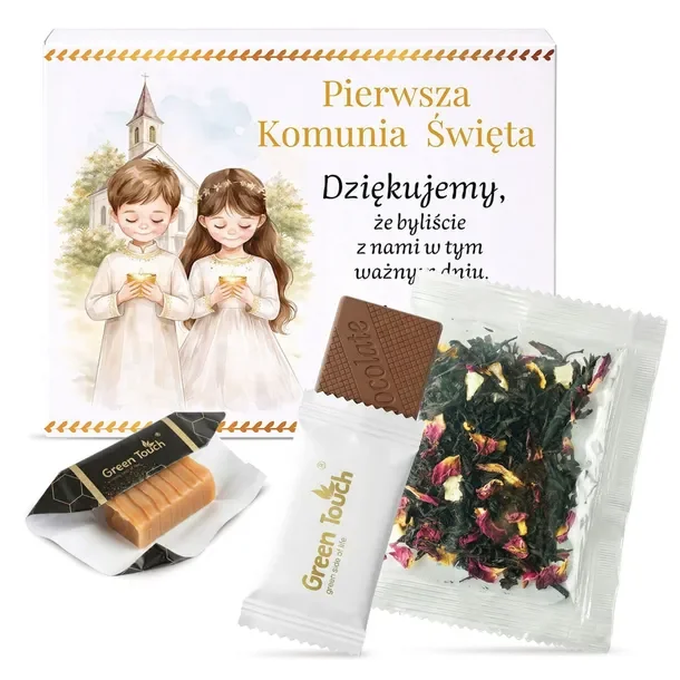 Podziękowanie Dla Gości Upominek Komunia Chrzest Herbata Krówka Czekolada