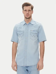 Wrangler Koszula jeansowa Western 112362742 Niebieski Regular Fit - Koszule męskie - miniaturka - grafika 1
