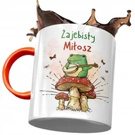 Kubki - Kubek Pomarańczowy Dla Miłosza Męża Kolegi Prezent z Nadrukiem ze Zdjęciem + Opakowanie na prezent (wzór 02) - miniaturka - grafika 1