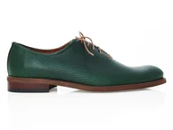 Półbuty męskie - Unikatowe zielone wiedenki/oxfordy T197 r 40 - miniaturka - grafika 1