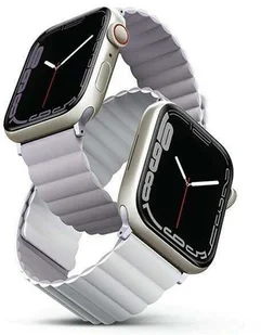 UNIQ pasek Revix Apple Watch Series 4/5/6/7/8/SE/SE2/Ultra 42/44/45mm. Reversible Magnetic lilak-biały/lilac-white - Akcesoria do smartwatchy - miniaturka - grafika 1