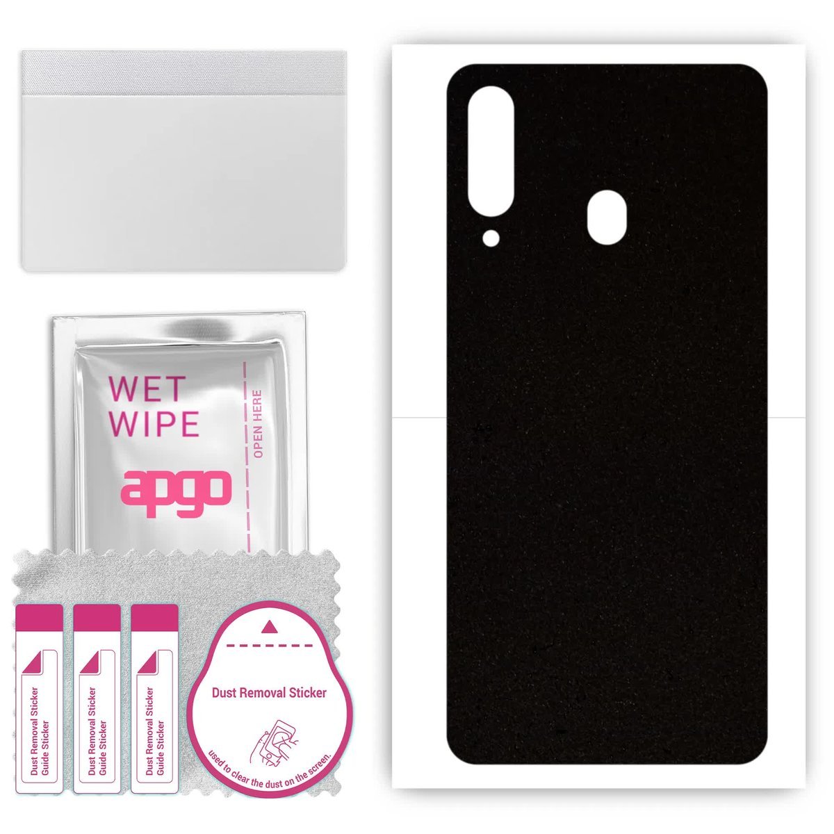 Folia naklejka skórka strukturalna na TYŁ Zamsz do Samsung Galaxy M40 - Zamsz Czarny - apgo SKINS